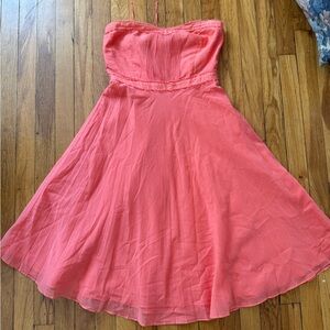 J. Crew Coral Strapless Dress